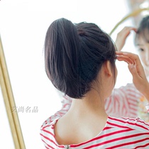 Wig Ma Tail Woman Short Hair Straightaway Snap Grip Inner Button Live-action Hair Braid Realistic Fashion Microroll Big Wave to pick up the hair