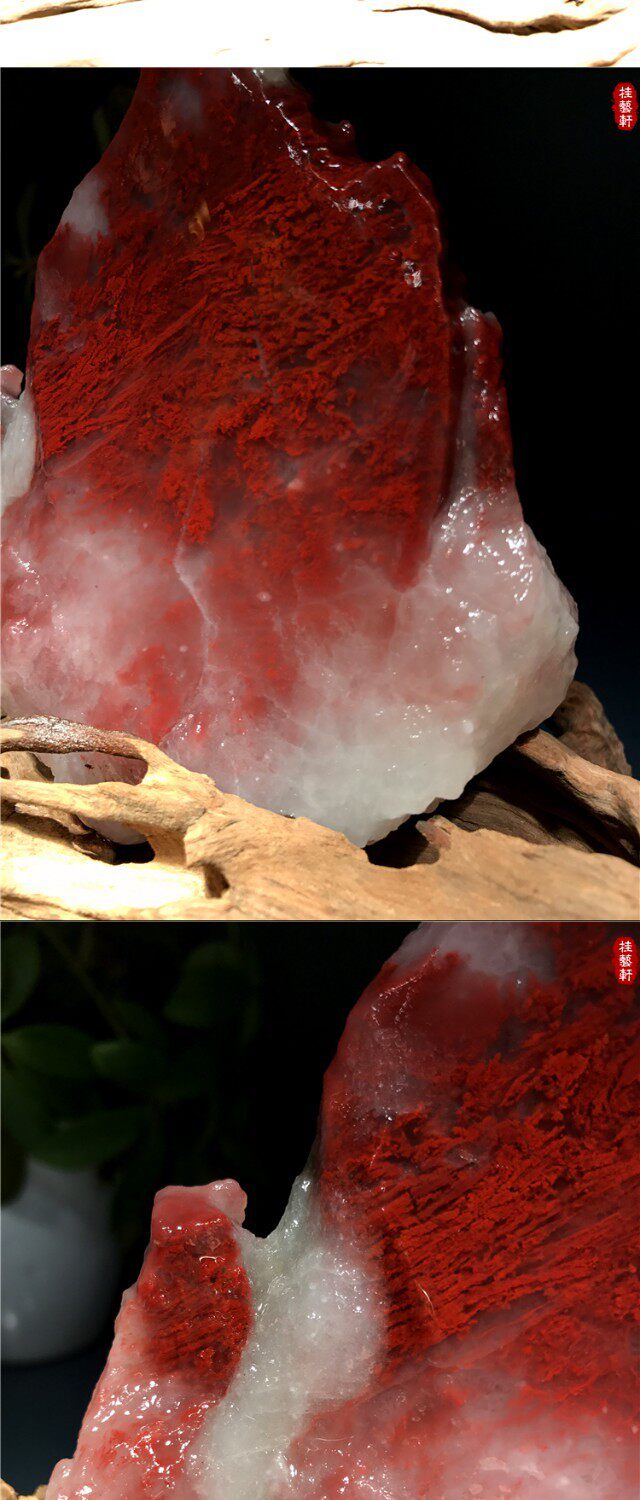 桂林鸡血玉原石摆件毛料平野精品红血红鲜血丝灵动料纯天然观赏石
