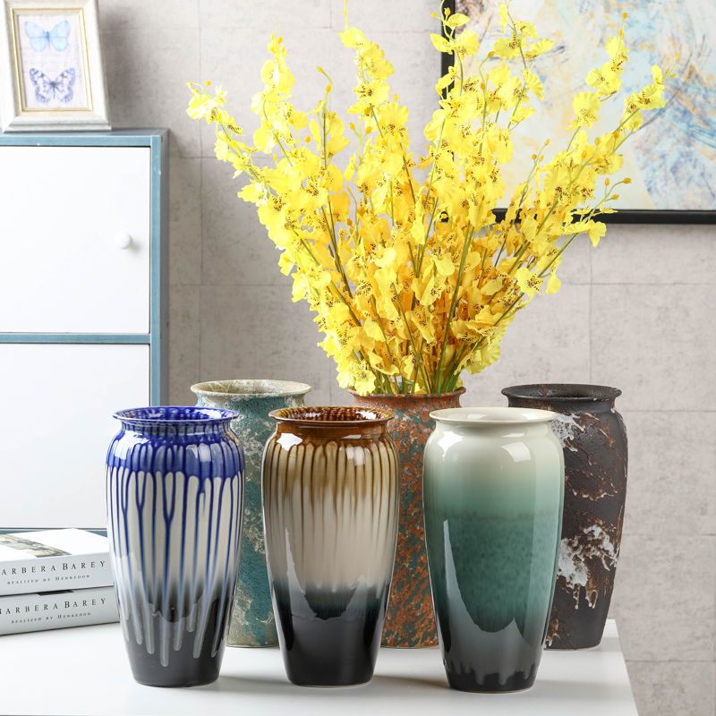 I and contracted new Chinese creative ceramic vases, flower arranging flowers decorate the sitting room porch of TV ark, wine furnishing articles