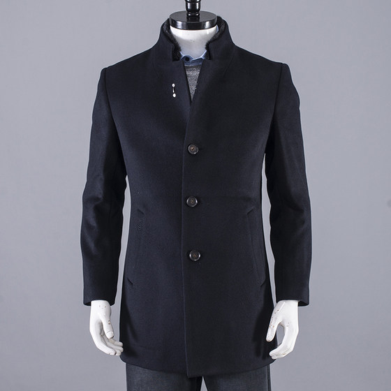 High -end mink woolen collar 96%wool business gentleman woolen coat men's clothing men's autumn and winter cotton trench coat men High -end mink woolen collar 96%wool business gentleman woolen coat men's clothing men's autumn and winter cotton trench coat men