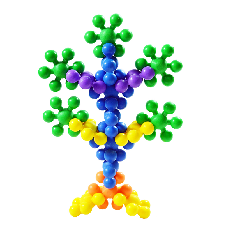 立体梅花积木塑料拼插拼装益智玩具儿童智力启蒙亲子早教1-3岁