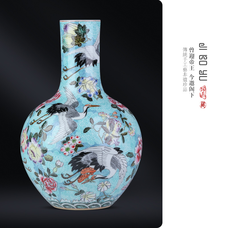 Jingdezhen ceramic antique hand - made gathers up little fairy cranes tree sitting room porch study Chinese style decoration as furnishing articles