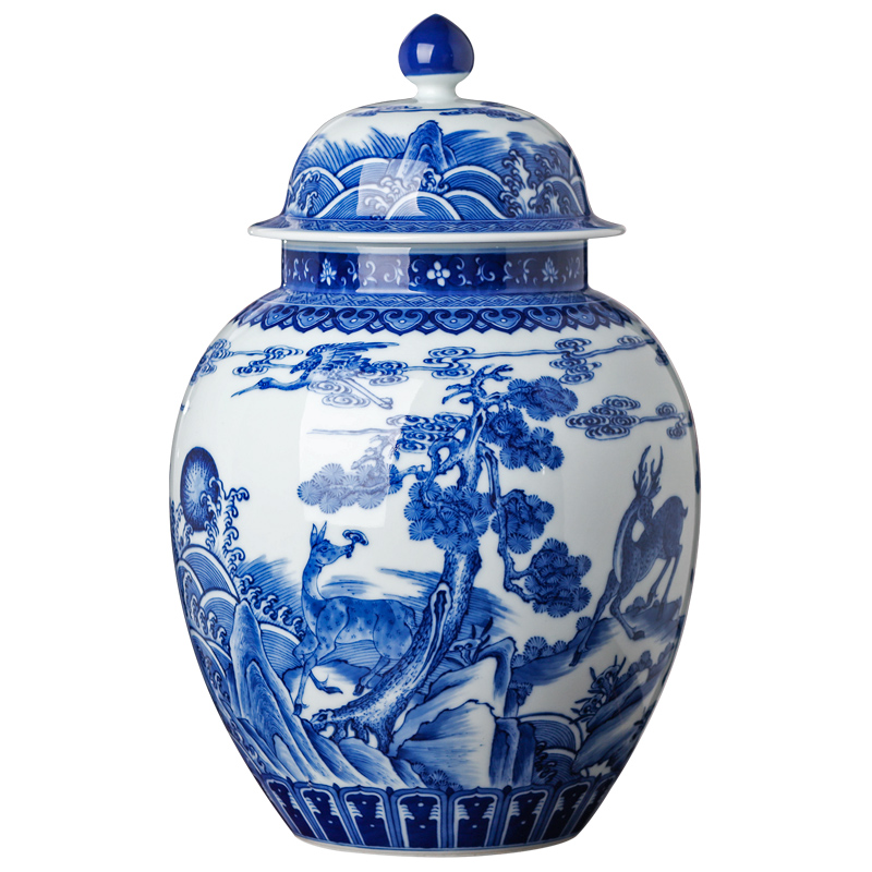 Imitation of the qing yongzheng maintain fushan ShouHai cover canister to jingdezhen ceramics vase Chinese sitting room adornment is placed