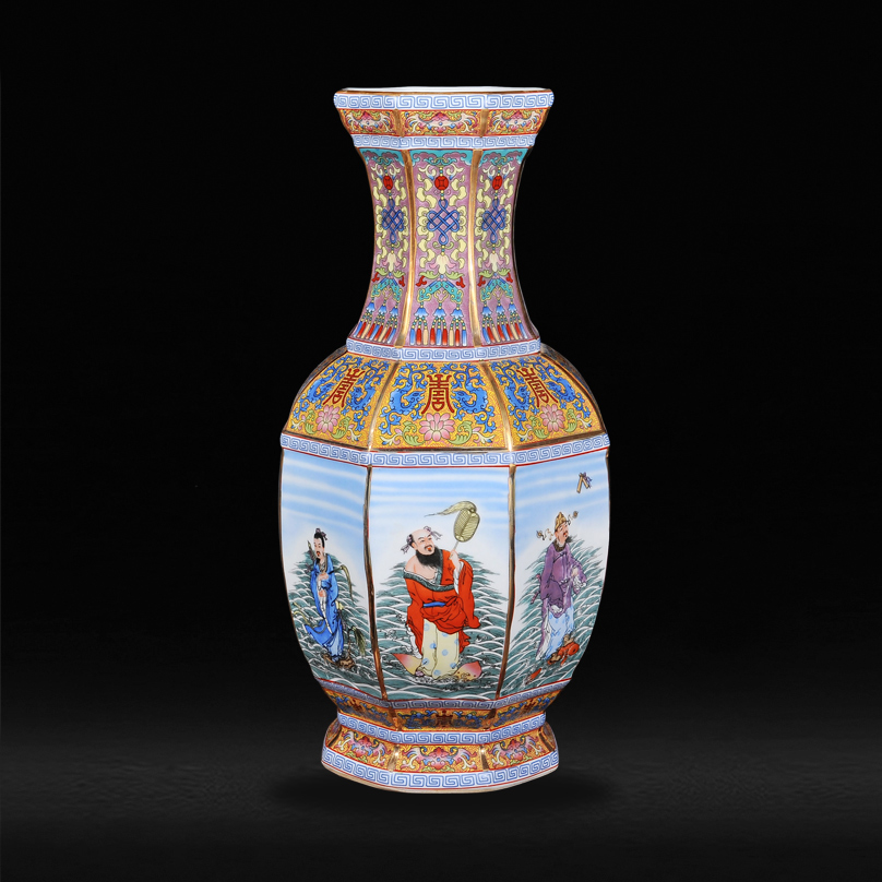 Jingdezhen ceramics antique vase the qing qianlong year new classical postmodern sitting room penjing collection