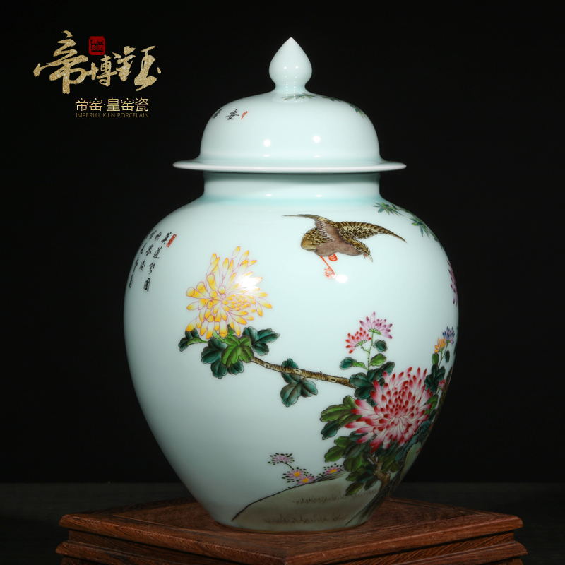 Jingdezhen ceramic vases, antique hand - made pastel place to live and work in peace and contentment tea pot general large