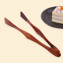 Hand-made Nanmu special wooden baking bread clip Salad fruit clip Cake snack clip Solid wood steak clip