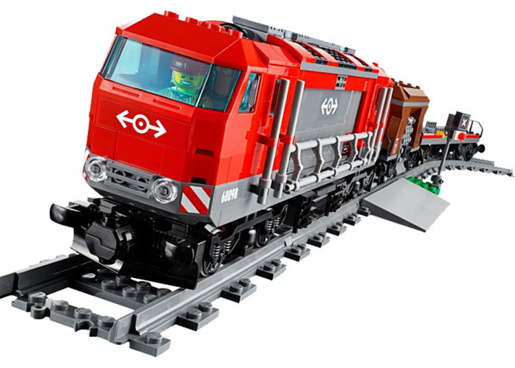 正版乐高lego立体拼插积木城市60098重载列车创意玩具6岁