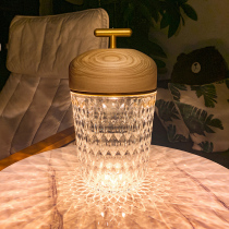 Aima STlouis Shi Net red with crystal lamp gift ornaments pine cone Diamond atmosphere bedside portable table lamp