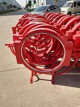 Fixed iron light pole light box electric pole Billboard double-sided luminous flag Billboard red Chinese knot