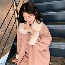 Daxi homemade fashion coat womens winter new Korean version of the wool coat Hepburn Ni Zi little man