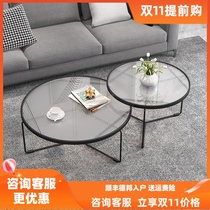 Modern ZUOYOU designer living room Changhong glass coffee table simple modern small apartment round tea table small size
