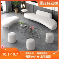 Designer light luxury living room lazy sofa small apartment modern simple office Arc Net red tatami