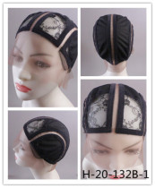 H-20-132B-1 Front lace elastic mesh Jewish hat