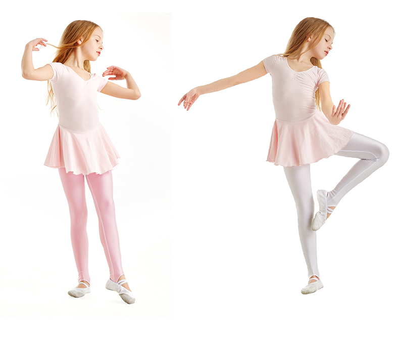 儿童踩脚裤女童舞蹈裤袜白色打底裤纯棉春秋薄款小女孩练功连裤袜