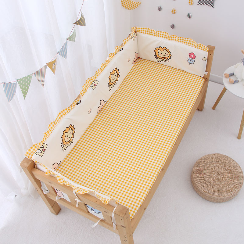 Crib bed surround cotton fence anti-fall barrier cloth children's splicing bed soft bag baby anti-collision fence single-sided three-sided