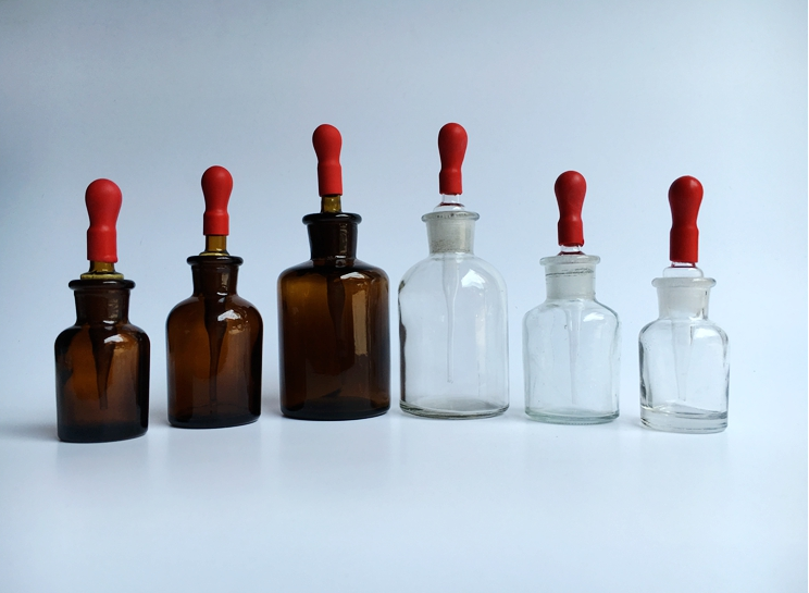 带胶帽白滴瓶 棕滴瓶 带胶头125ml 60ml 30ml