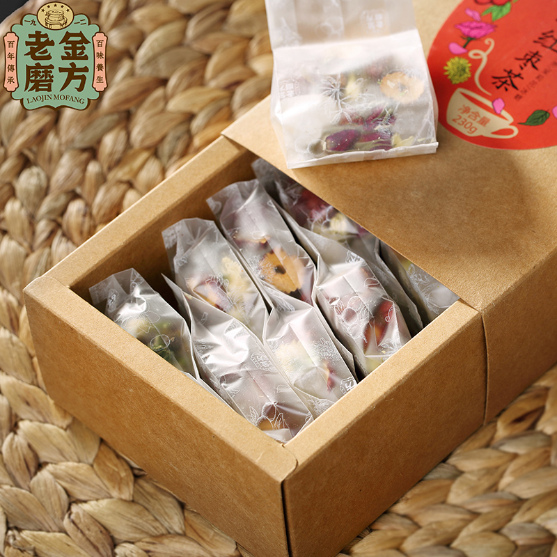 老金磨方 玫瑰红枣茶 菊花茉莉花大枣组合花草茶花茶 230g产品展示图2