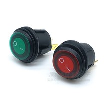 Waterproof boat type push button switch 3 feet 2 gears round rocker power push button switch with traffic light 6A 250VAC