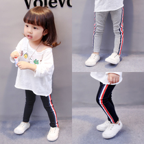 Girls 2019 spring and Autumn baby leggings new Western style little girl long pants slim winter stretch pants