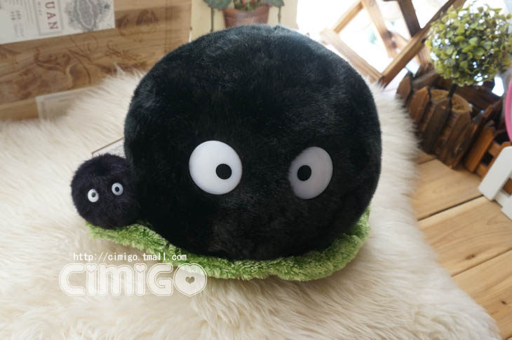 西米果 情侣 精品卡通龙猫 抱枕靠垫 大号煤球 小白公仔