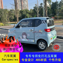 Five Rhombus Macrogloss Mini Tail macro light MINI EV Auto tail retrofit Private perforated ABS Decorated Top Wing