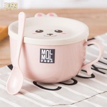 Bowl with lid lunch box anti-scalding soup cup soup bowl instant noodle bowl portable Japanese office worker lunch box