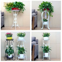 Flower stand single-level shelf in the living room with a single-layer floor-to-floor simple household hanging basket frame
