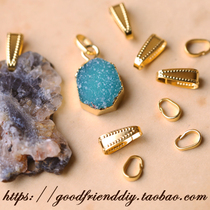 Plated 24K real gold necklace buckle melon seed buckle DIY jewelry accessories(2366A)