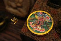 Carry-Donka Thermal Tribute Painting Pie Pure Hand Drawing Mine Color Pure Color Gold 3 5 Round Snake Horse Ben Fortune God Red Chaetheon God Red Treasure