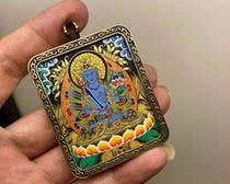 Carry-on card Qinghai Zhegon pure artisanal gold color black gold color duozodiac bull tiger Bench Buddhas imaginary empty Tibetan Bodhisattva