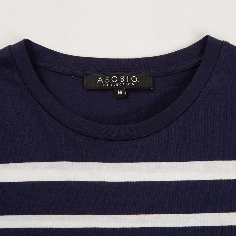 ASOBIO 2015夏季新款男装 欧美休闲条纹圆领短袖T恤 3513123092