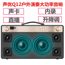 Voice actor Q12 high-power 160W wireless amplifier erhu artifact internal recording live sound card singing outdoor audio