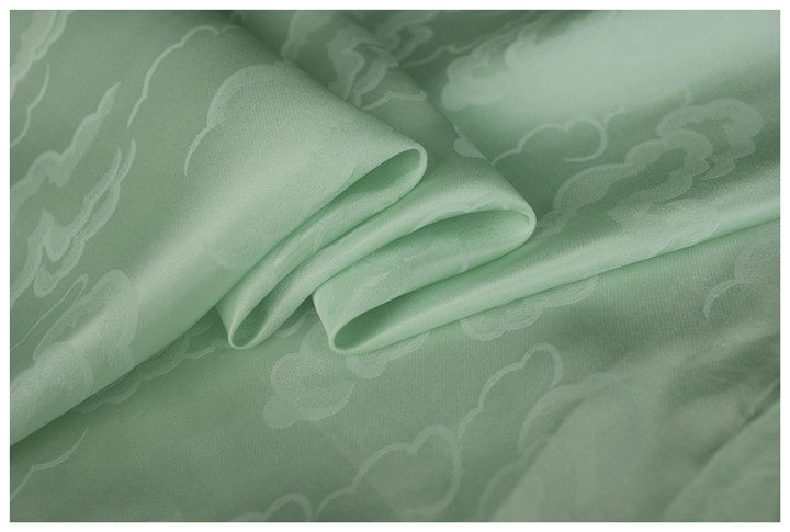 桑波缎 真丝面料 真丝布料 汉服diy面料 云纹提花真丝料38元/米