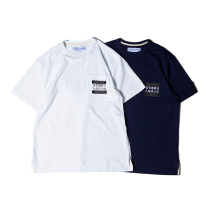 Shounenn original day series Chauded short sleeve T-shirt male and female pure cotton round detachable pocket casual printed blouse