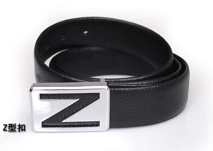 berserker腰带男士平滑扣窄皮带真皮头层纯牛皮正品字母板扣软潮