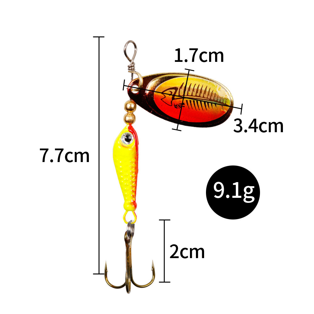 Metal Vibrax Fishing Lures 9.1g Spinner Baits Fresh Water Bass Swimbait Tackle Gear