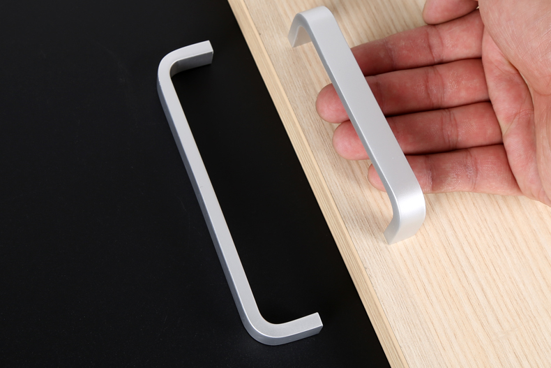 晶美太空铝拉手现代简约橱柜门电视柜抽屉拉手家具柜子铝合金把手