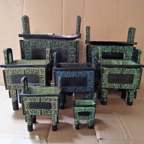 Bronze antique ornaments Simu Wuding Lucky Dafang Ding Copper incense burner Jiuding Home decoration Antiques