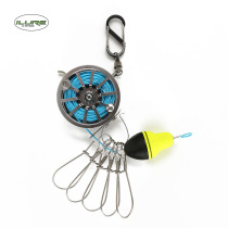 (Explosive fishing paradise) Raft fishing wheel type buoyant live fish buckle portable fishing wheel stainless steel telescopic fish lock fish buckle