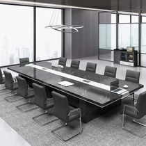 Simple modern large office meeting table and chair Long table Rectangular meeting room combination meeting table meeting table