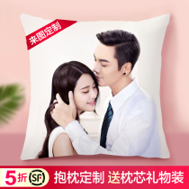 Throw pillow custom pillow diy photo custom car sofa double-sided logo dual-purpose cushion pillowcase couple gift