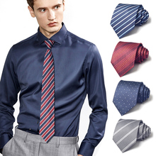 9cm Ширина синие полосы красные и черные руки галстук мужская одежда бизнес жених свадебное подразделение