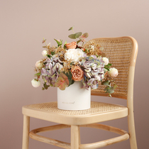 ladylike simulation flower potted ornaments Hydrangea Tulip rose bouquet fake flower bouquet shooting props