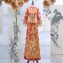 Xiuhe clothing bride 2020 new Indian silk Chinese dress wedding slim slim dragon and phoenix coat 2021