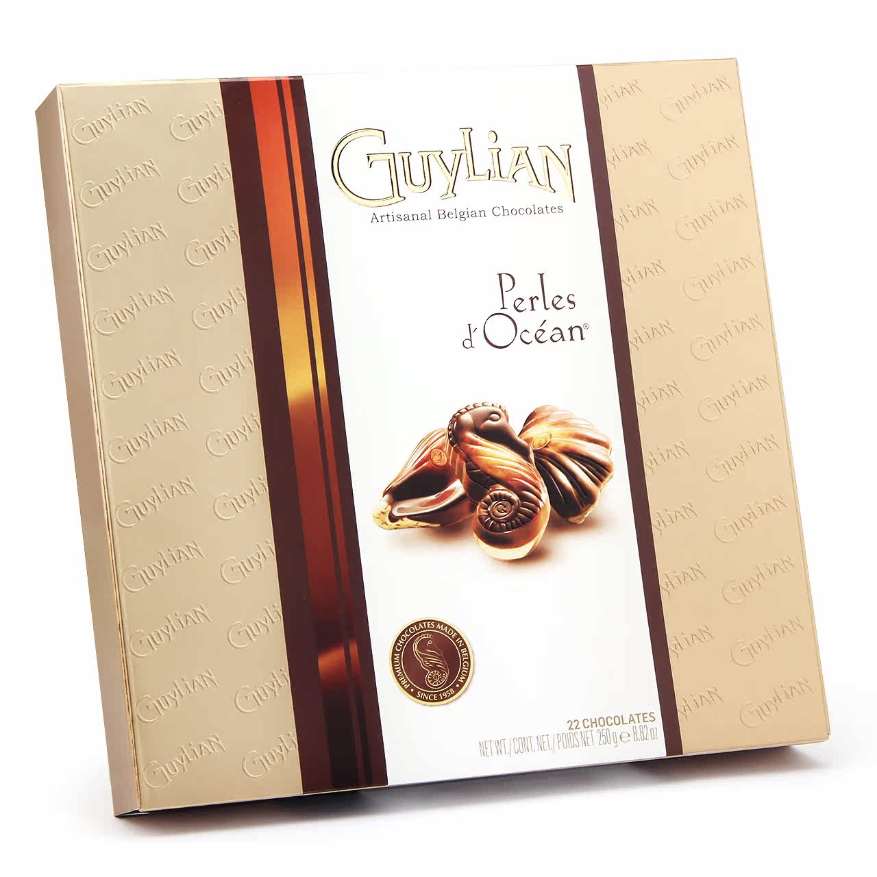 包邮 比利时进口guylian吉利莲金贝壳巧克力礼盒250g 生日礼物
