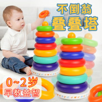 Baby stacking music 6-12 months tumbler Rainbow Tower ferrule Early childhood education 0-1 year old baby educational toy