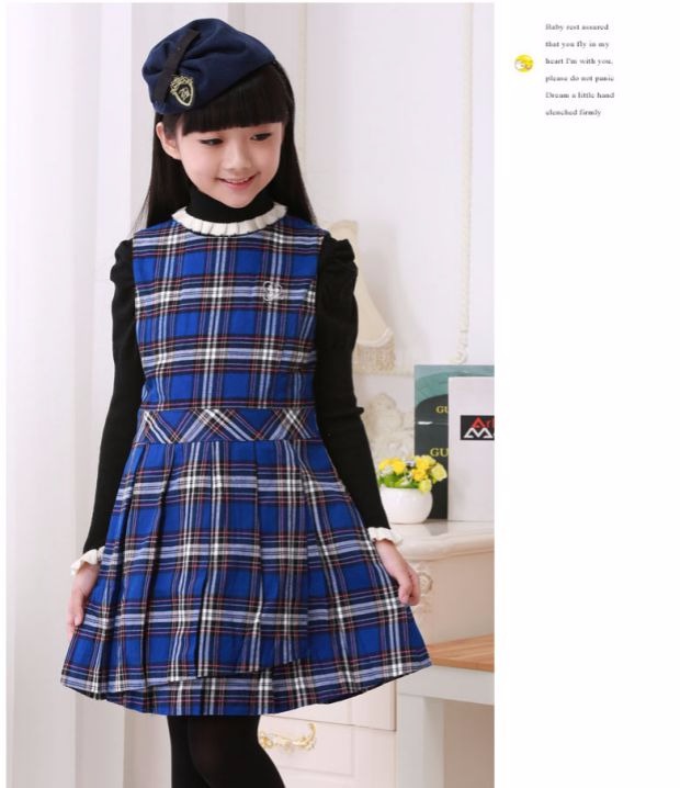 2016新款女童裙秋裙童装秋装背心裙连衣裙小