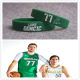 Mavericks basketball star Dong77 Dongcic luminous signature bracelet silicone wristband sport bracelet with fans