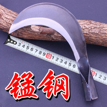 Agricultural tools thickened grass cutting knife weeding sickle manganese steel cutting dual-purpose firewood sickle harvesting corn straw wheat