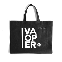 VAOPER black LOGO double-sided printed non-woven fabric bag shopping bag handbag